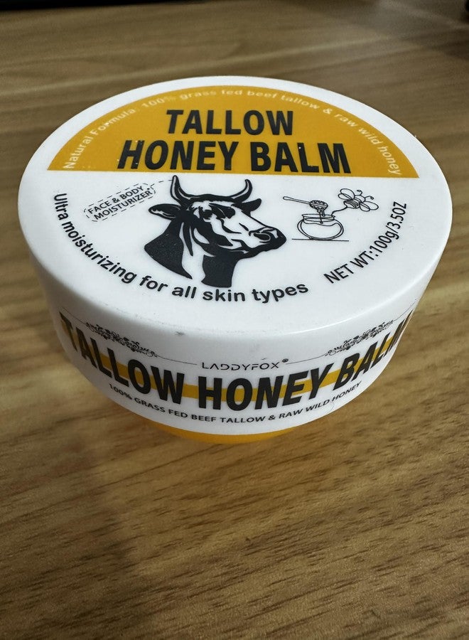 LADDYFOX Beef Tallow Honey Balm for Skin, Tallow Honey Balm for Face and Body, Natural Formula-100% Grass Fed Beef tallow & Raw Wild honey, Ultra Moisturize for Dry & Sensitive Skin-3.53Oz - Image 4